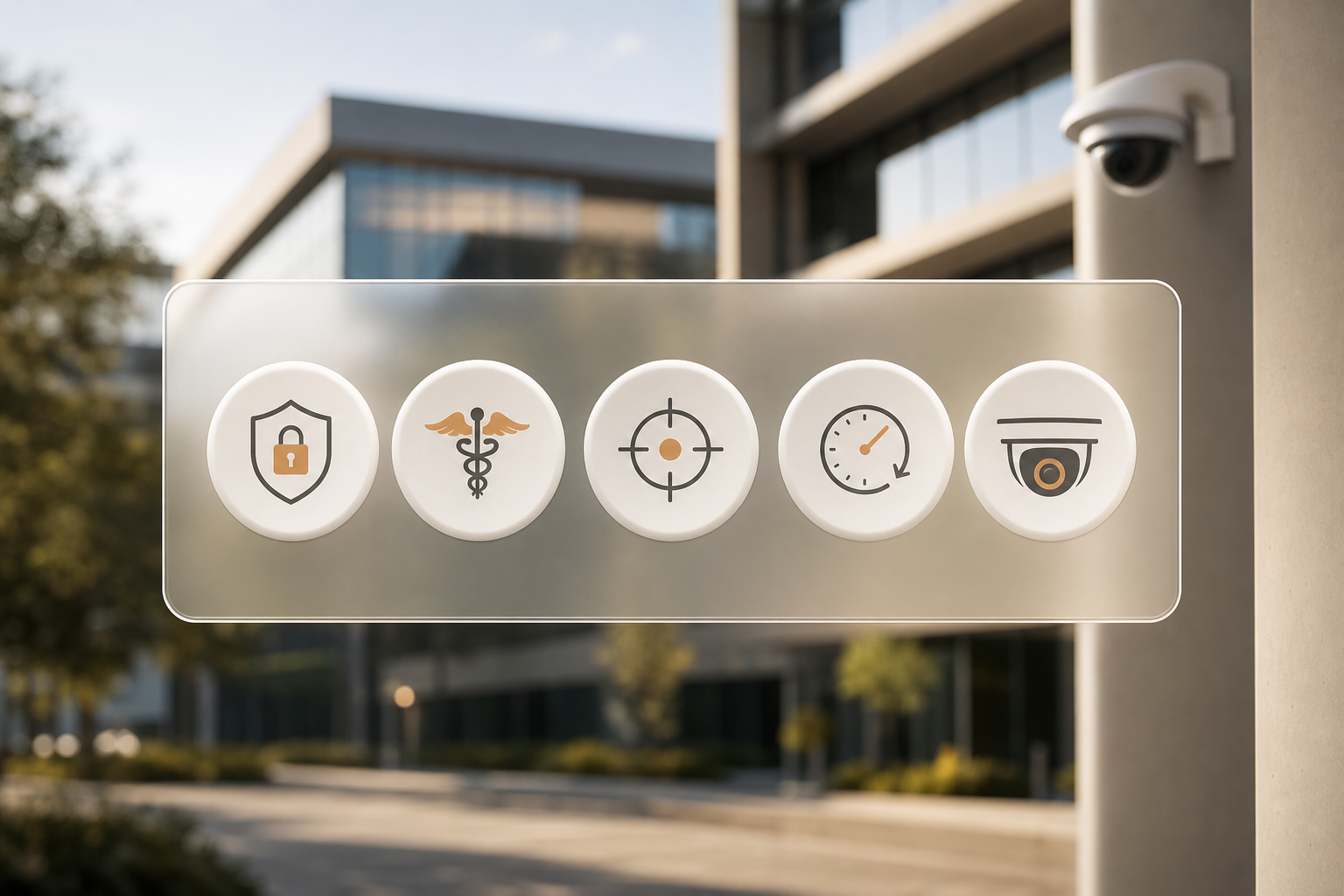 Trust and compliance badges for a corporate campus deployment