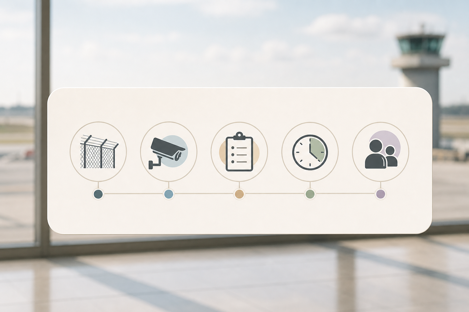 airport and metro security checklist infographic for intrusion and perimeter breach detection