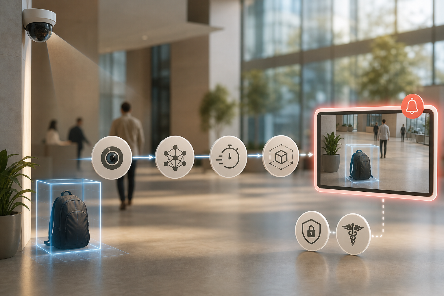 Can corporate campuses trust unattended baggage detection diagram