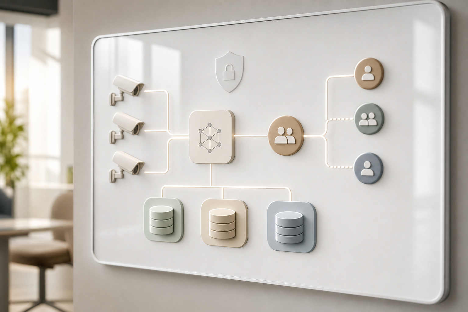workflow of alert routing, privacy controls, and retention policy