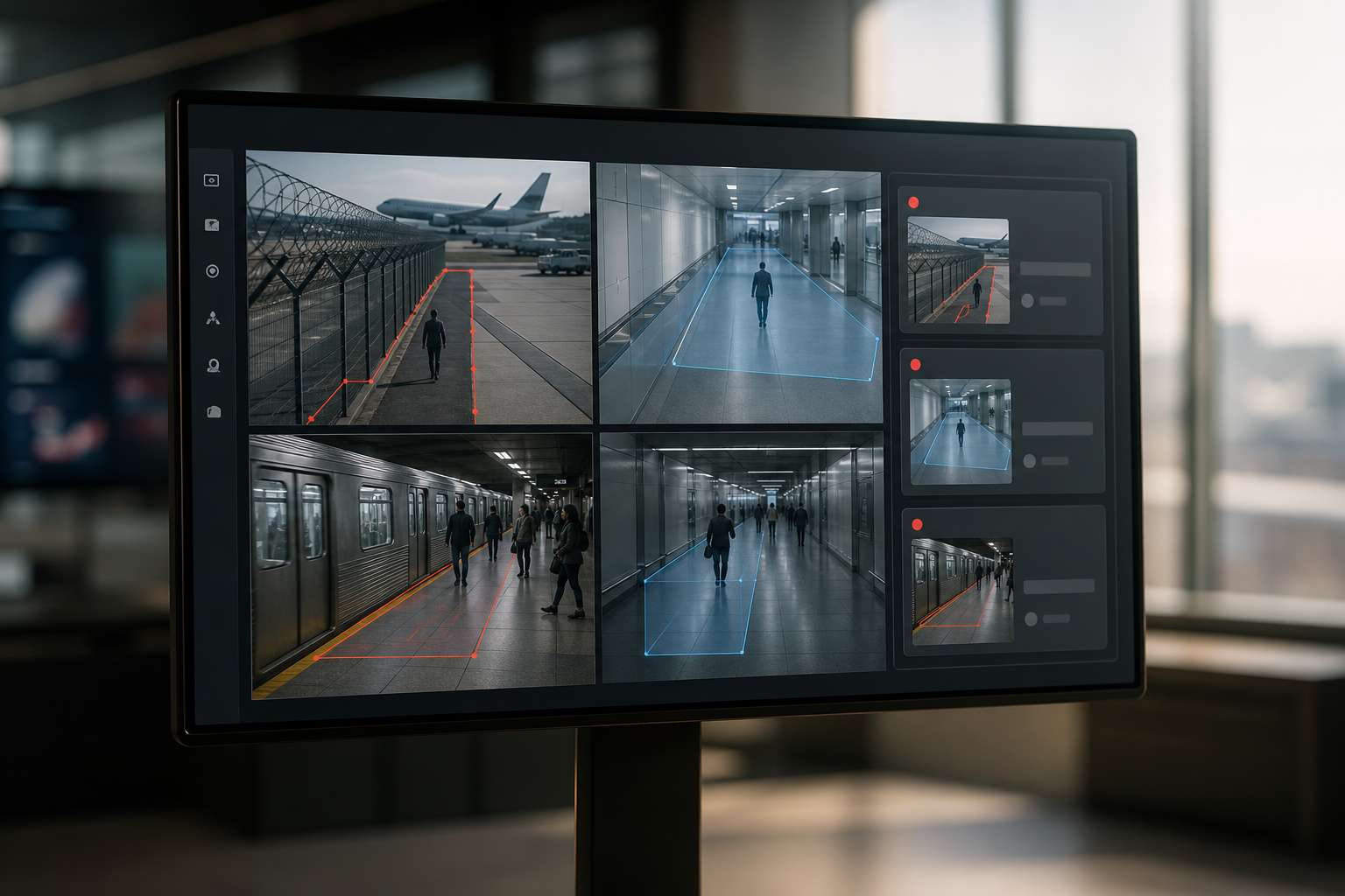 virtual tripwires and zone-based monitoring diagram for intrusion and perimeter breach detection