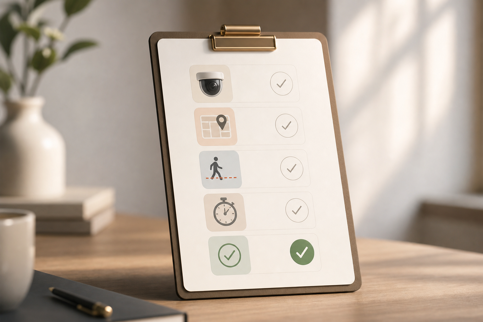 retail pilot checklist on clipboard with zones and timing