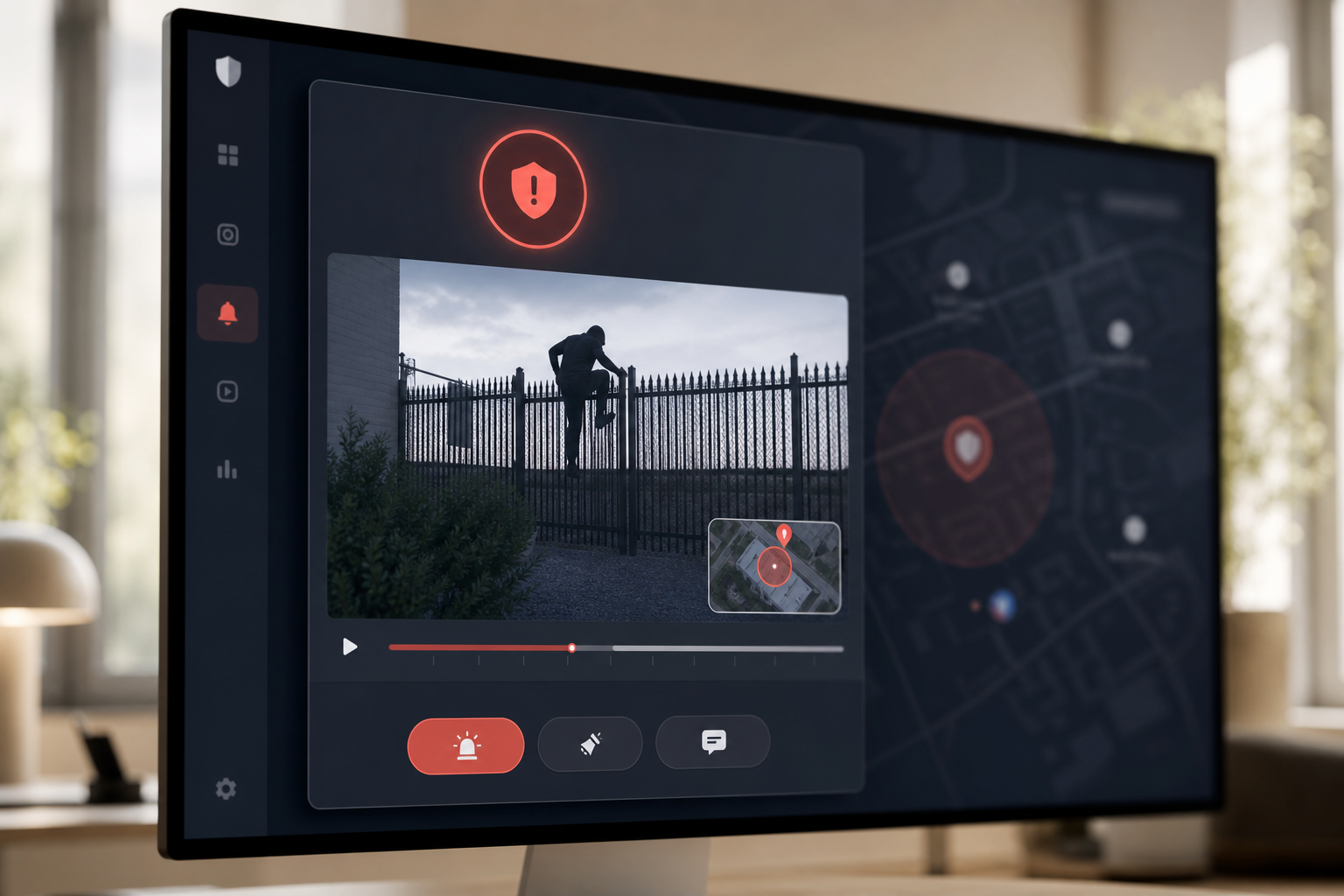 Zone-based alert with video proof and map tag