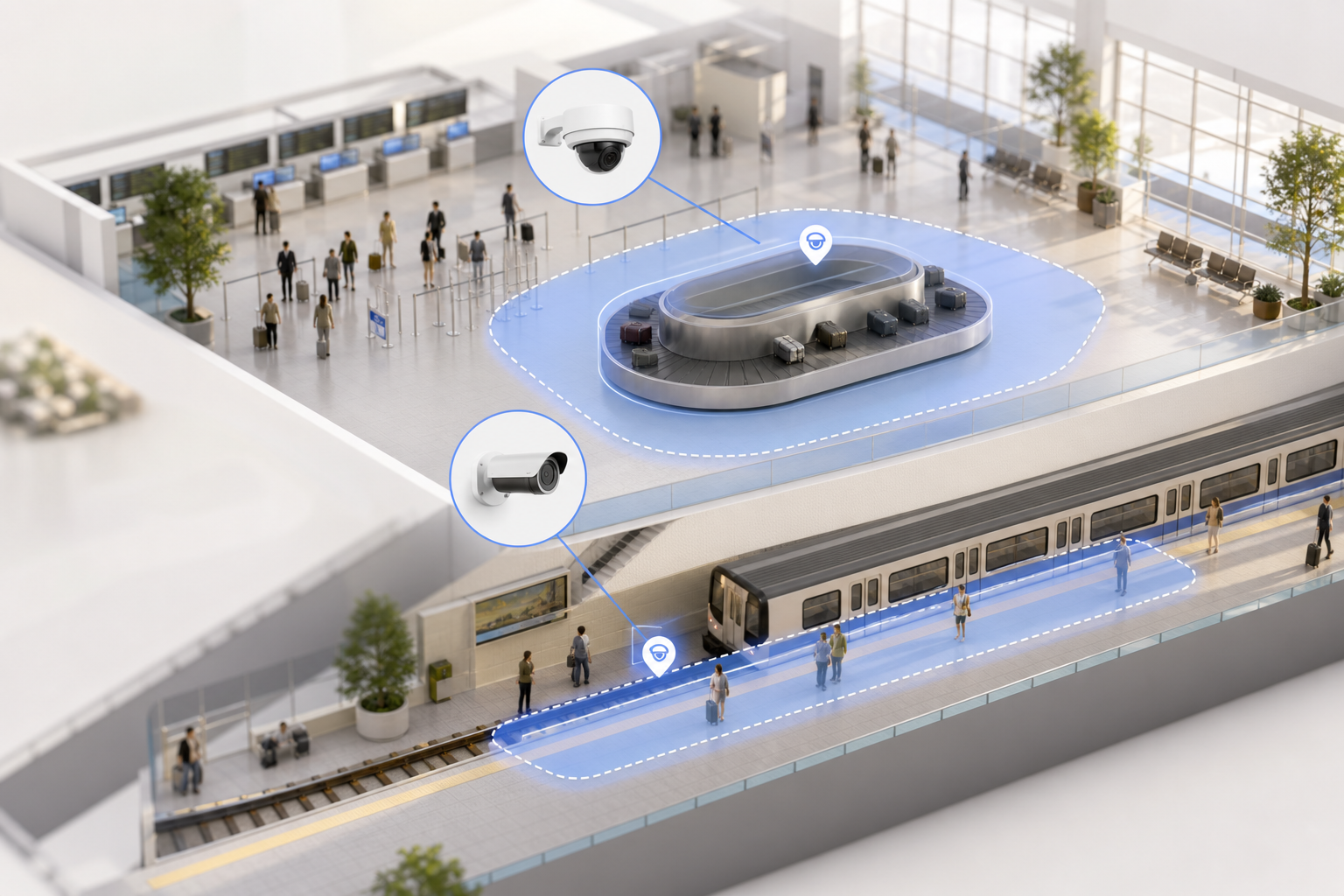 ai add-on for existing security cameras rollout across airport terminals