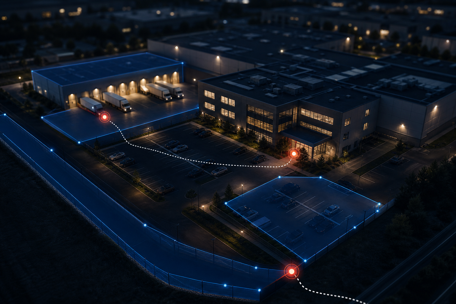 intrusion and perimeter breach detection campus zones map
