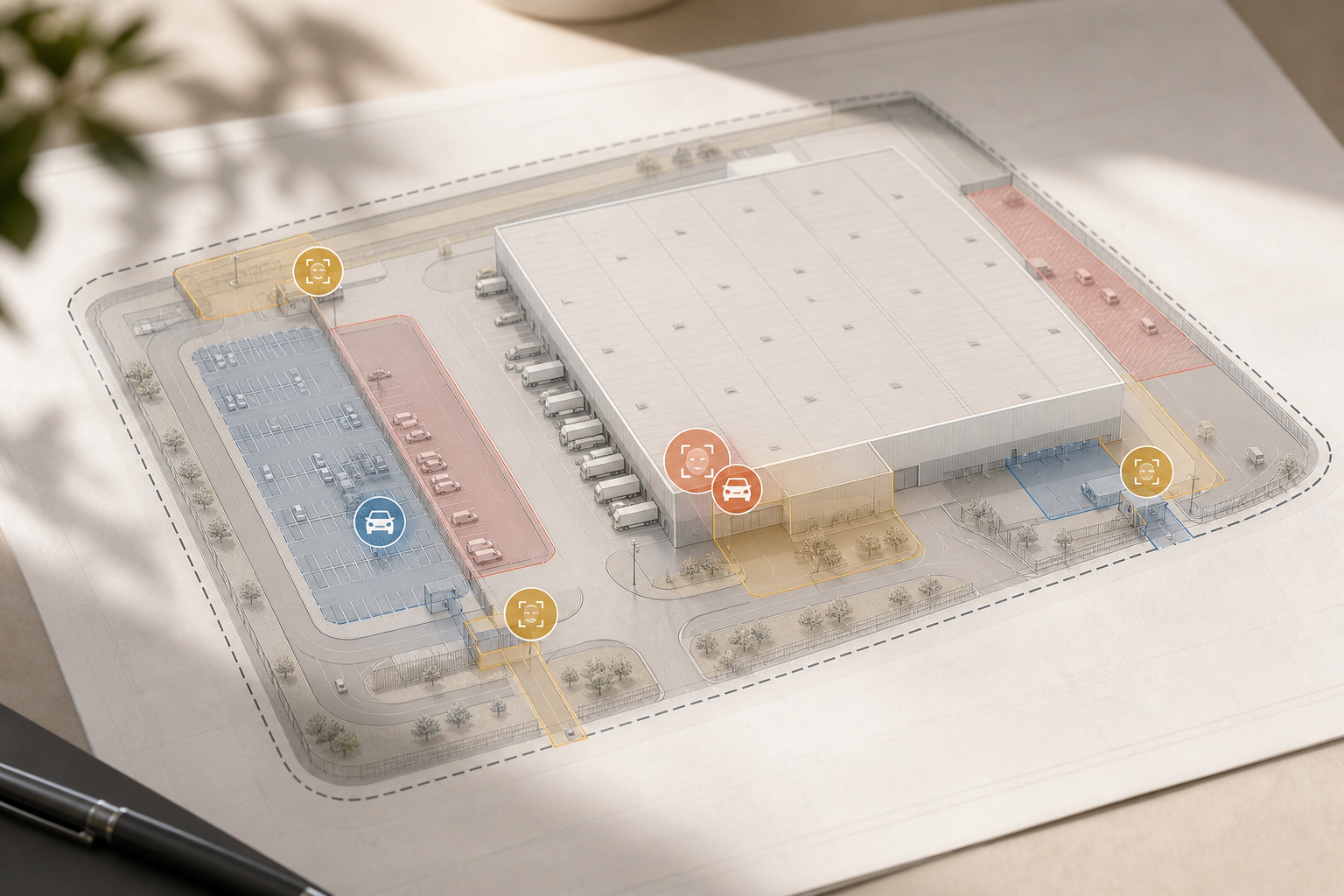 zone map for gates and docks