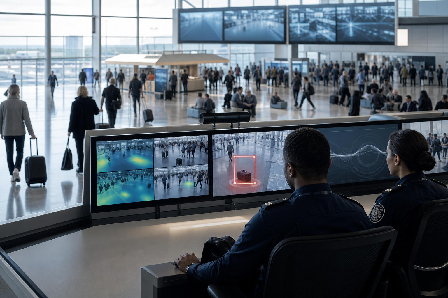 airport unattended baggage detection dashboard heatmap